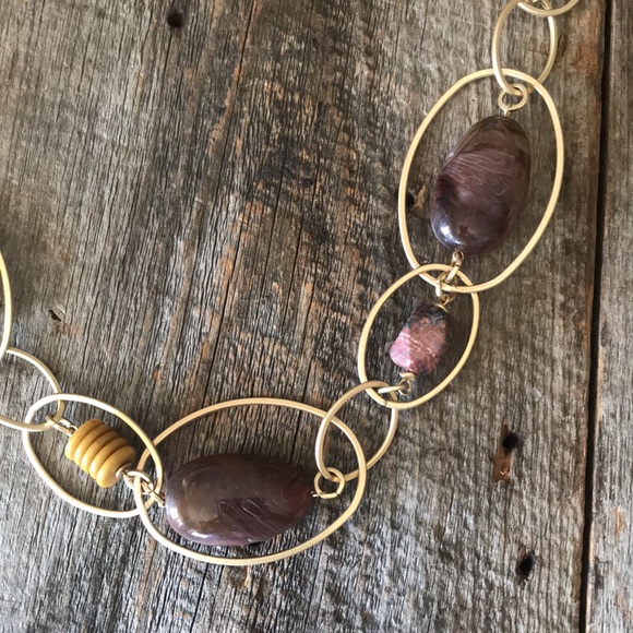 Anthropologie Jewelry - Anthropologie Bead and Stone Crystal Necklace